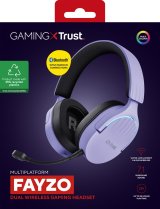 Trust GXT 491P FAYZO Headset Kabel & trdls Spil USB Type-A Bluetooth Sort, Lilla #11