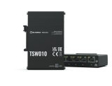 Teltonika TSW010 DIN Rain Switch 5 x Fast Ethernet (10/100) Str�m over Ethernet (PoE) Sort #1