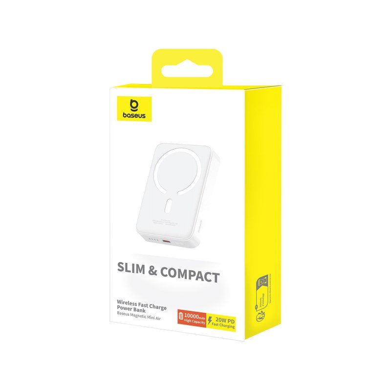 Baseus P10059001223-00 Lithium-polymer (LiPo) powerbank 10000 mAh Trdls opladning Hvid #5