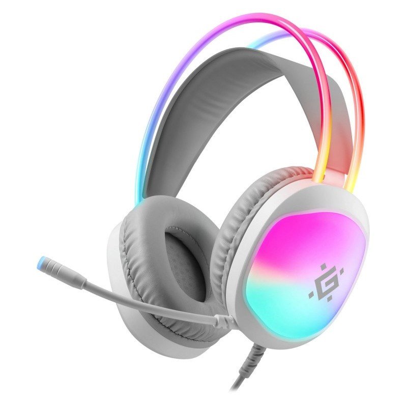 HEADPHONES DEFENDER ECLIPSE RGB WHITE #1