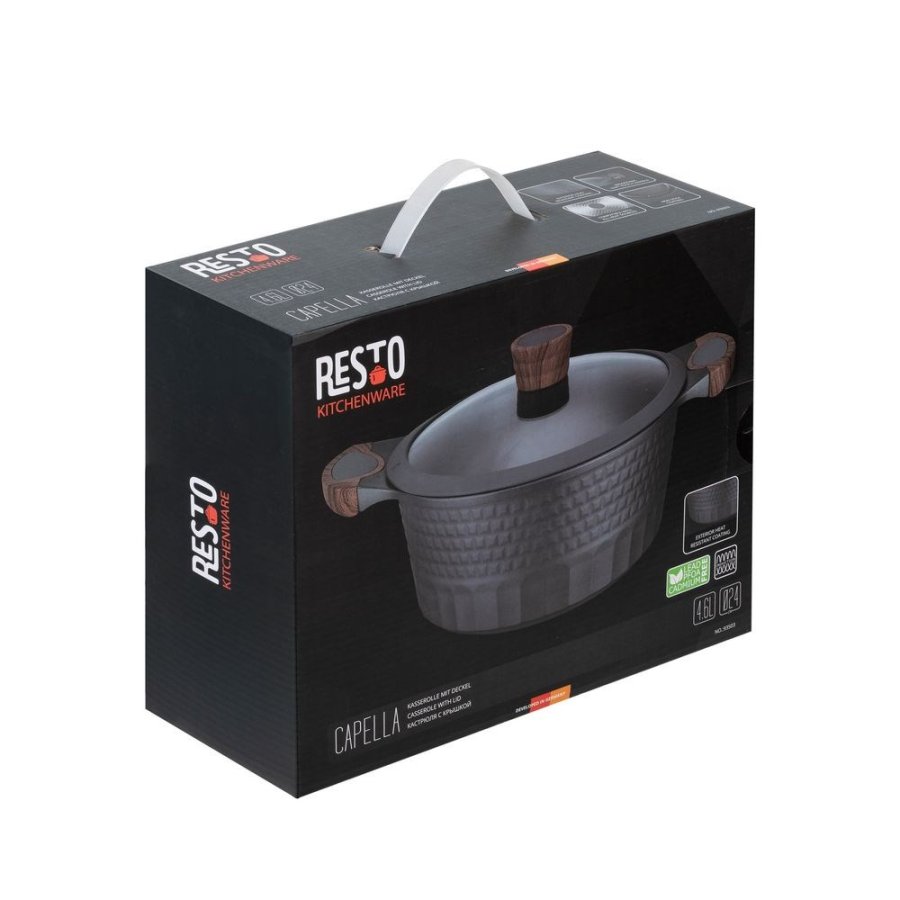 Resto Kitchenware Capella 4,6 L Rund Sort, Tr #34