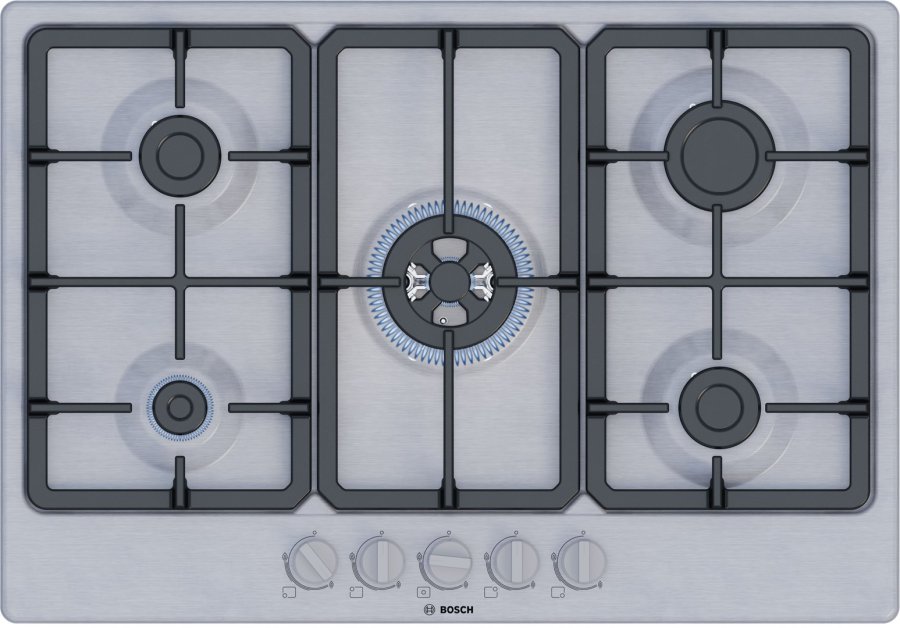 Bosch Serie 4 PGQ7B5K90 kogeplade Rustfrit stl Indbygget 75 cm Gaskomfur 5 zone(s) #1