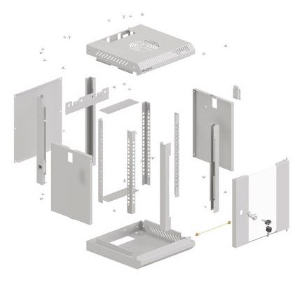 Lanberg WF11-3306-10S stativ 6U Vgmonteret stativ Gr #14