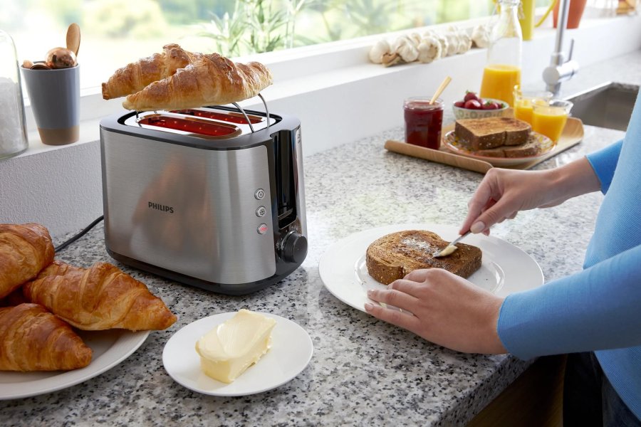 Philips Viva Collection HD2650/90 Br�drister - 2 skiver, bred br�dholder, metal #3