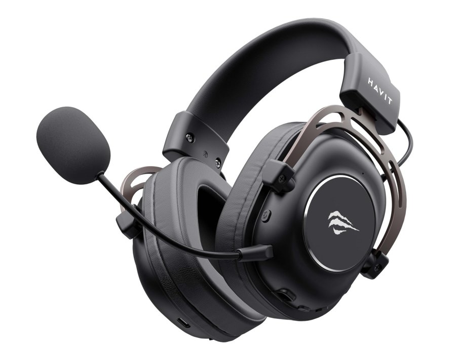 Havit H2002YG - 2.4G gaming-hovedtelefoner (sort, okker) #4