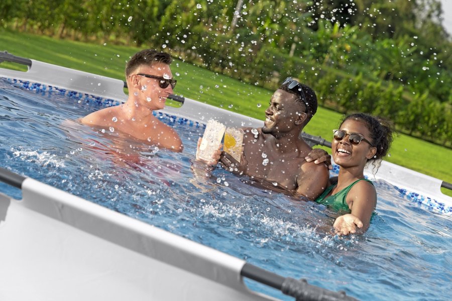 Bestway Steel Pro 56418 swimmingpool til over jorden Indrammet pool Rund 9150 L #19