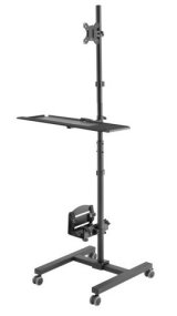 Maclean MC-793 multimedie vogn & stand Sort Universel Multimedie trolley #3