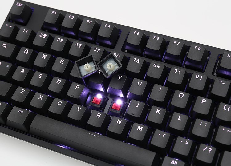 Ducky One 2 White LED tastatur Universel USB Tysk Sort, Hvid #4