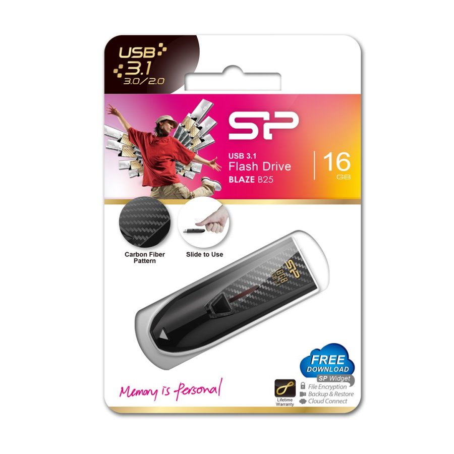 Silicon Power Blaze B25 USB-ngle 16 GB USB Type-A 3.2 Gen 1 (3.1 Gen 1) Sort #3