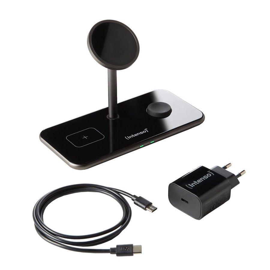 Intenso MB13 Hovedtelefoner, Smartphone, SmartWatch Sort USB Trdls opladning Hurtig opladning Indendrs #1