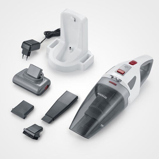 Severin HV 7146 stav stvsuger & elektrisk kost Batteri Tr&vd UltraFine 120 W Gr, Rd, Hvid 2,2 At #34