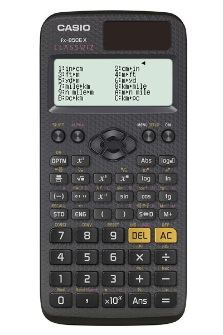 CASIO VIDENSKABELIG LOMMEREGNER FX-85CEX, 379 FUNKTIONER, 77X166MM, SORT #1