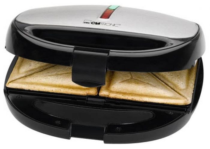 Clatronic ST/WA 3670 sandwichtoaster 800 W Sort, Rustfrit stl #1