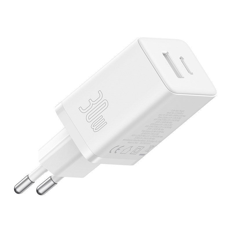 Baseus P10111404213-00 Cube USB-C / USB-A 30W netoplader Hvid #2