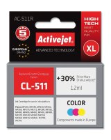 Activejet AC-511R blk (Canon CL-511 erstatning; Premium; 12 ml; farve) #1