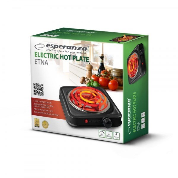 Esperanza EKH012K kogeplade Sort Bordplade 21 cm 1 zone(s) #2