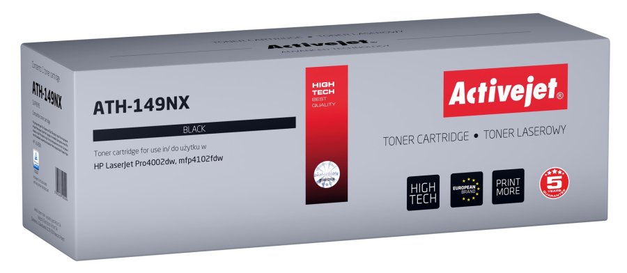 Activejet toner ATH-149NX (erstatning for HP 149X W1490X; Supreme; 9500 sider; sort) #1