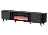 Cama RTV-skab Volare 200 x 39 x 49 cm sort/san sebastian + pejs #1