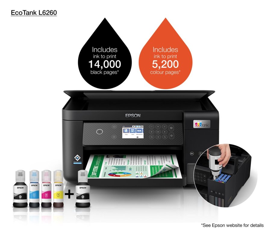 Epson L6260 Inkjet A4 4800 x 1200 dpi 33 sider pr. minut Wi-Fi #11