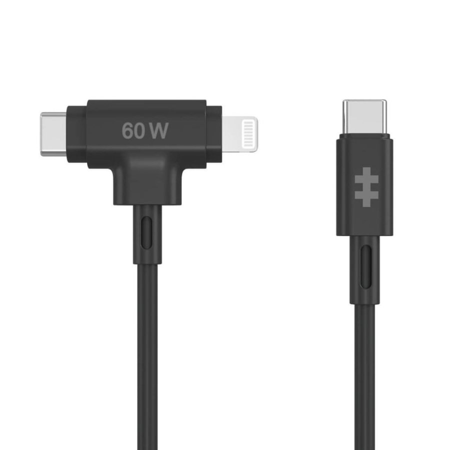 HYPER HyperJuice USB-kabel USB 2.0 1,5 m USB C USB C/Lightning Sort #1