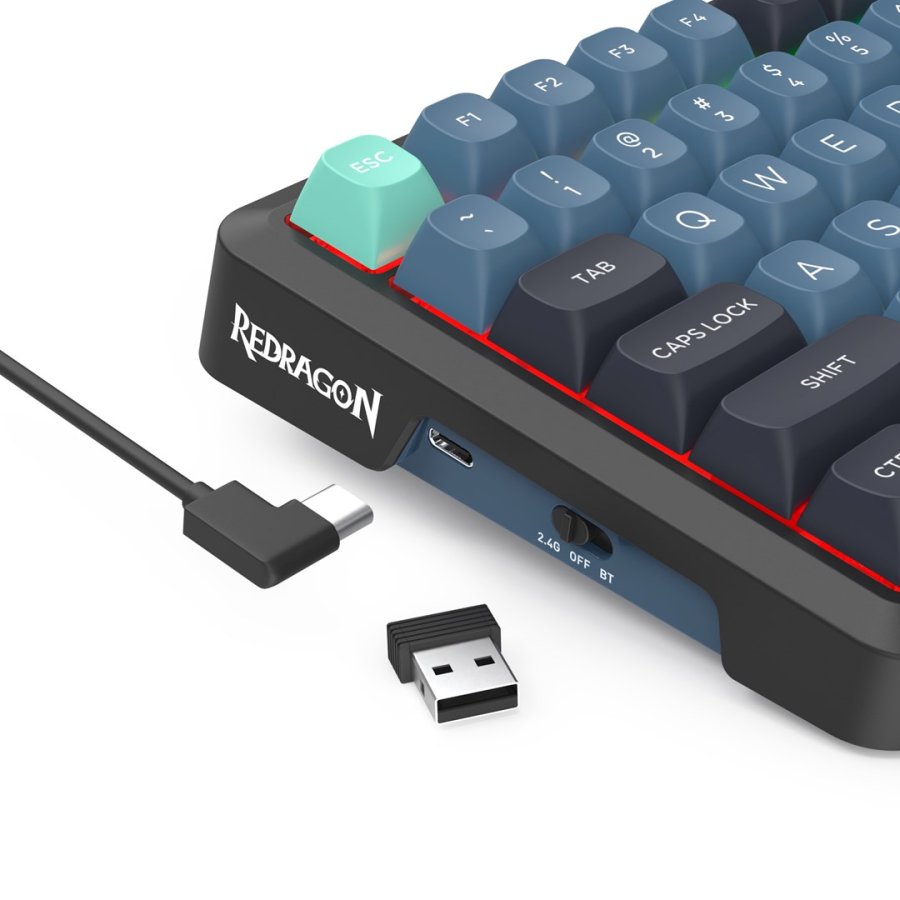 REDRAGON K724GBG-RGB-PRO Behemoth tastatur USB + RF Wireless + Bluetooth Gr�, Bl� #9