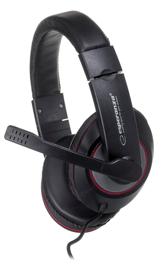 Esperanza EH118 hovedtelefoner/headset Ledningsfrt Opkald/musik Sort, Rd #1