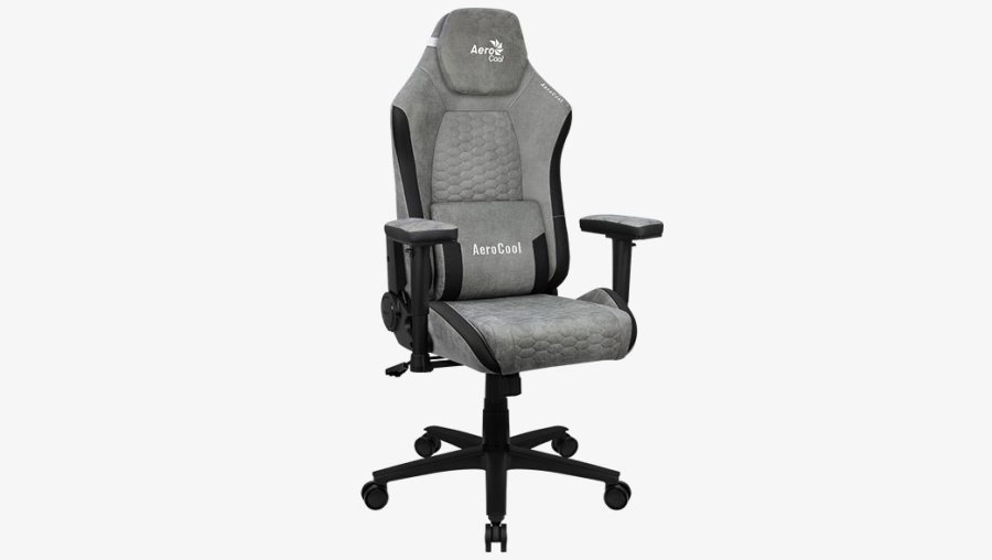 Aerocool Crown AeroSuede Universal gamingstol Polstret sde Stone Grey #4