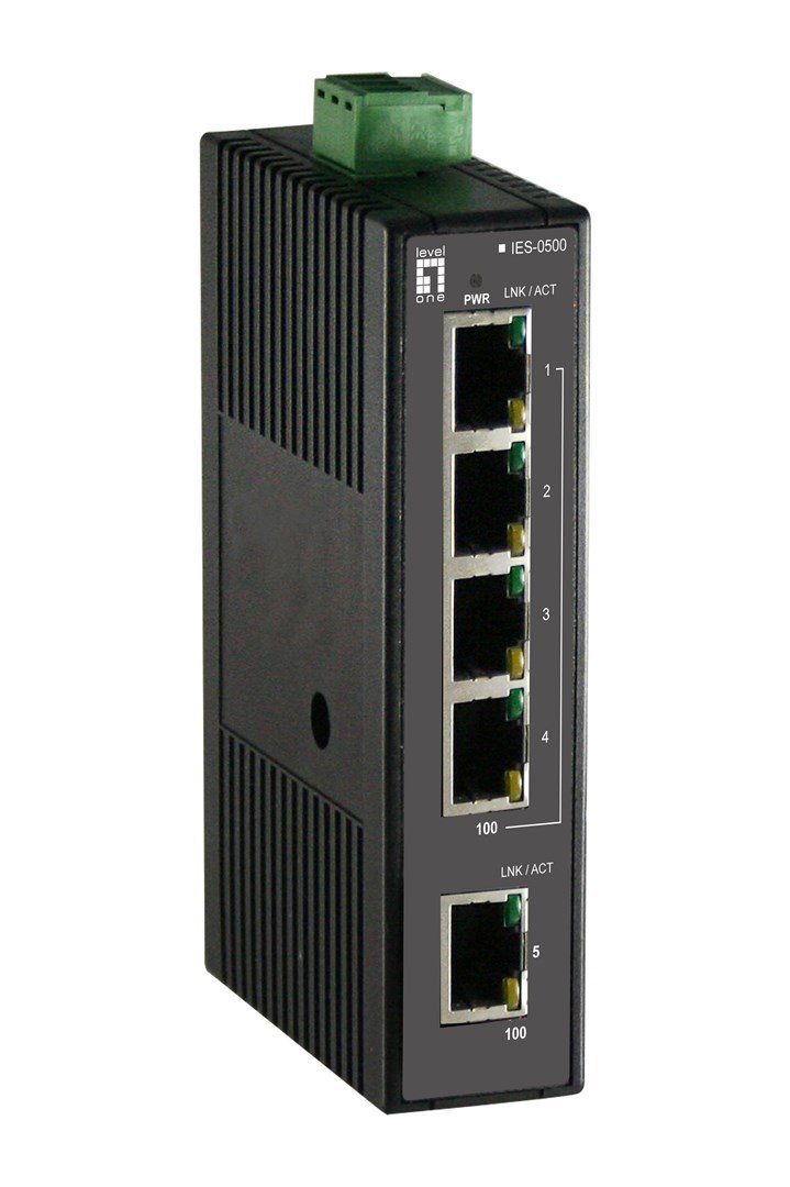LevelOne IES-0500 netv�rksswitch Ikke administreret Fast Ethernet (10/100) Sort #1