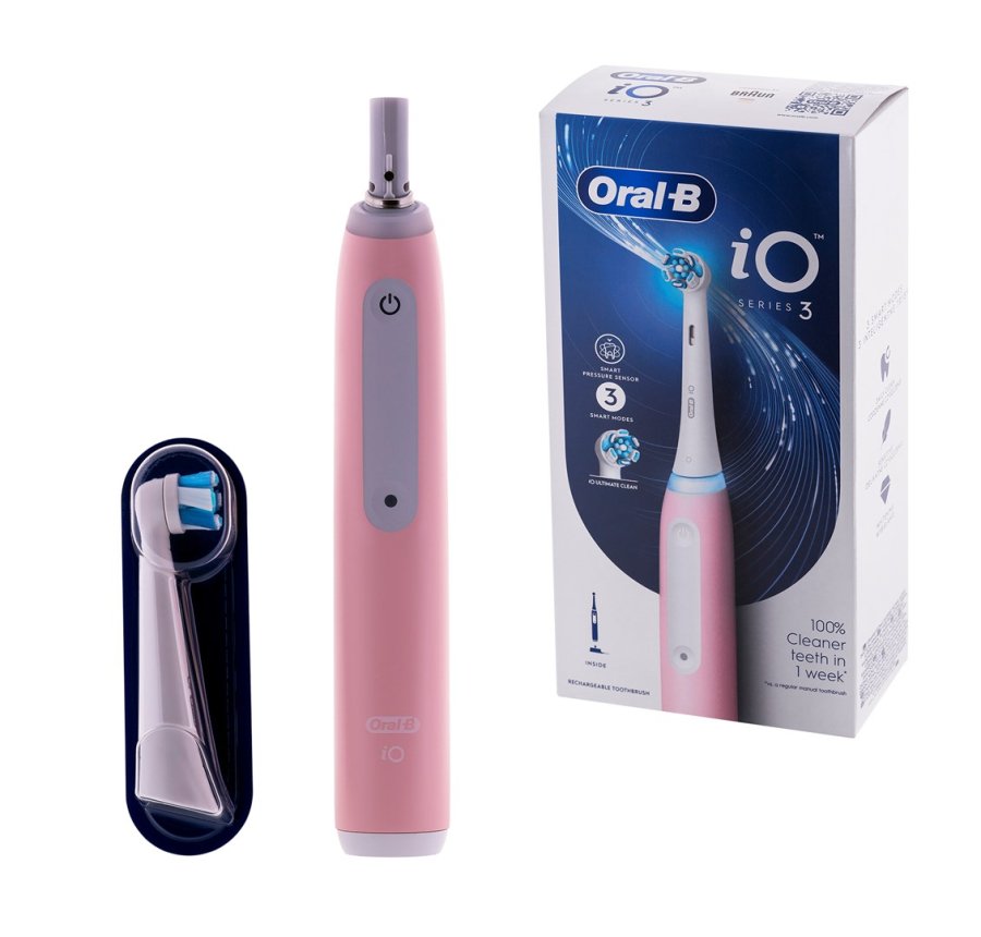 Elektrisk tandbrste ORAL-B iO Series 3 Blush Pink magnetisk Lyserd #1