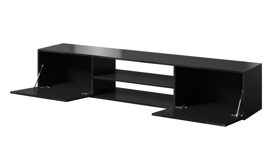RTV-skab SLIDE 200K 200x40x37 cm alt i sort blank #2