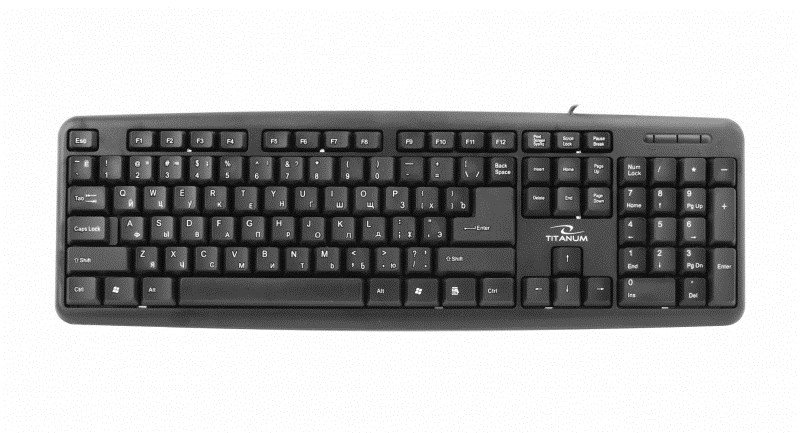Esperanza TKR101 tastatur Kontor USB QWERTY Engelsk, Russisk Sort #1