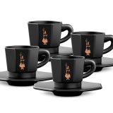 St med 4 kopper BIALETTI PERFETTO MOKA Porceln 4x 75 ml Sort #2