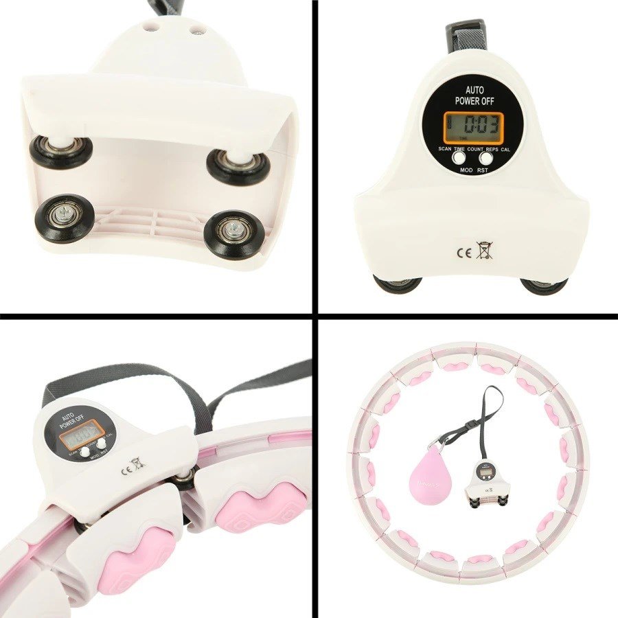 Hula hop med faner, vgt og tller HMS HHW06 pink #13