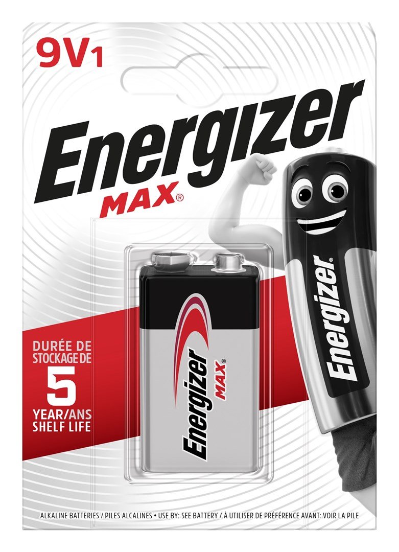 Energizer Max 426660 Batteri 9V 6LR61, 1 stk., Eco pack #1