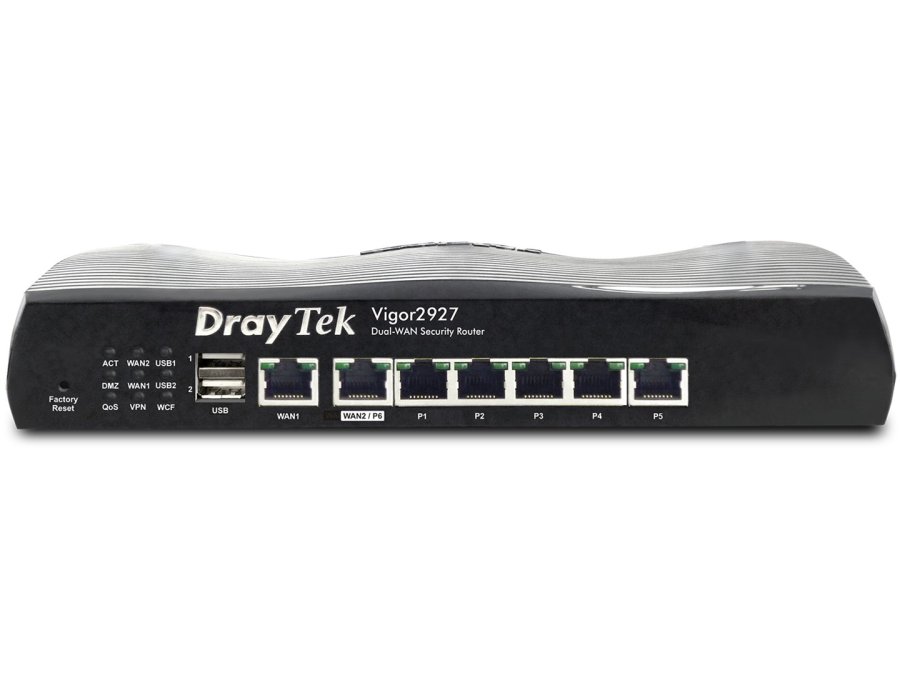 DrayTek Vigor2927 kabelforbundet router Gigabit Ethernet Sort #3
