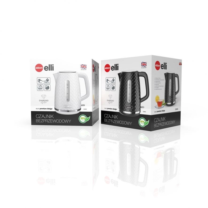 C280C ELDOM-kedel ELLI, kapacitet 1,7 l, effekt 2200 W, sort, strix, sort #19