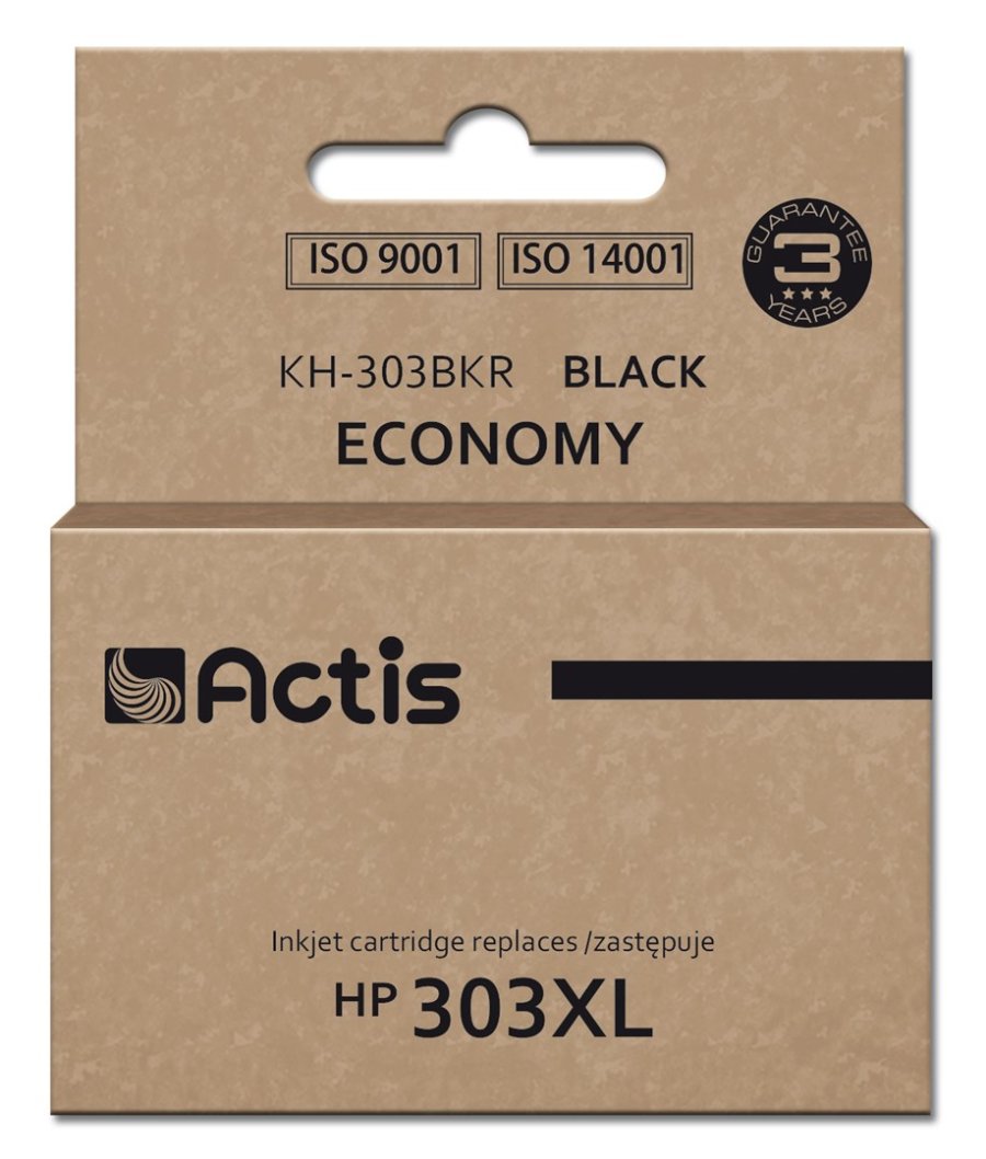 Actis KH-303BKR blk til HP printer, erstatning HP 303XL T6N04AE; Premium; 20 ml; 600 sider; sort #1