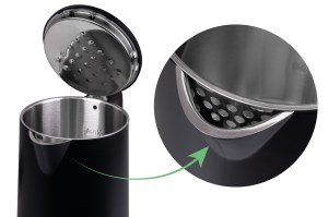 IDEAL Elkedel 1,7 l, st�lkabinet, effekt 1500 W, sort #8