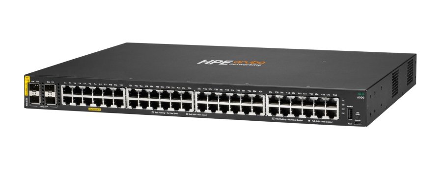 HPE Aruba Networking CX 6000 Administreret L2/L3 Gigabit Ethernet (10/100/1000) Str�m over Ethernet (PoE) 1U Sort #3