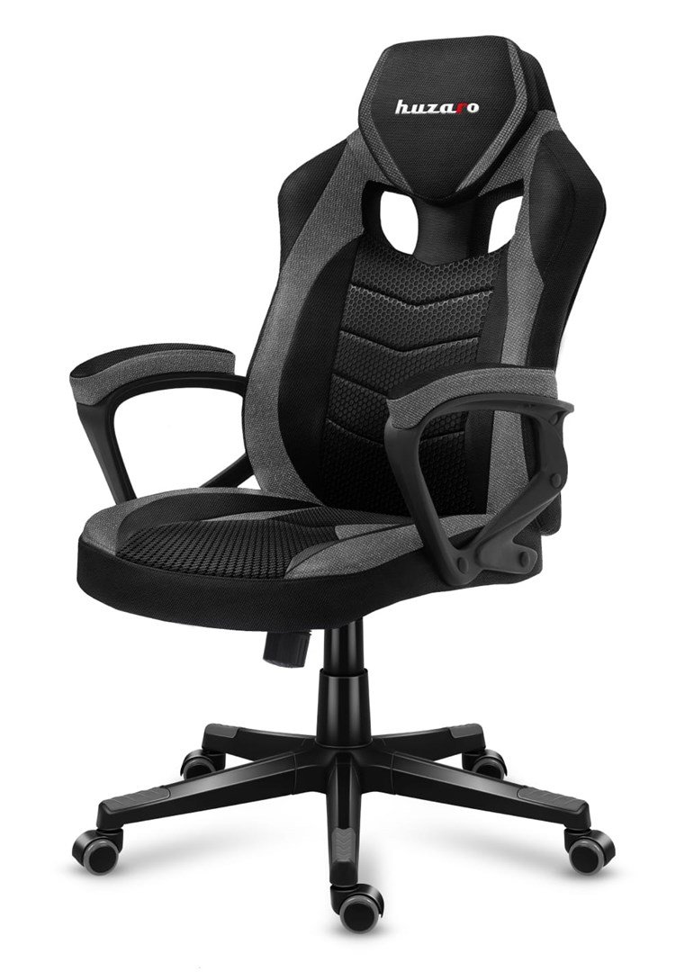 Huzaro FORCE 2.5 GREY MESH Gaming lnestol Trdsde Sort, Gr #3