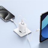Baseus P10111404213-00 Cube USB-C / USB-A 30W netoplader Hvid #6