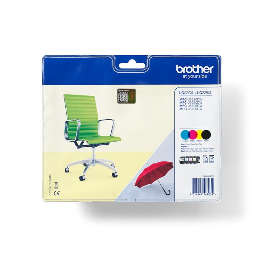 Brother LC229XLVALBPDR blkpatron 4 stk Original Sort, Bl, Magenta, Gul #1
