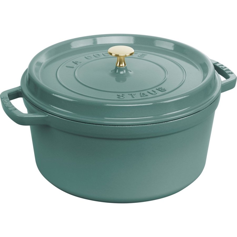 Staub Round Cast Iron Pot - 6.7 ltr, Eucalyptus #2
