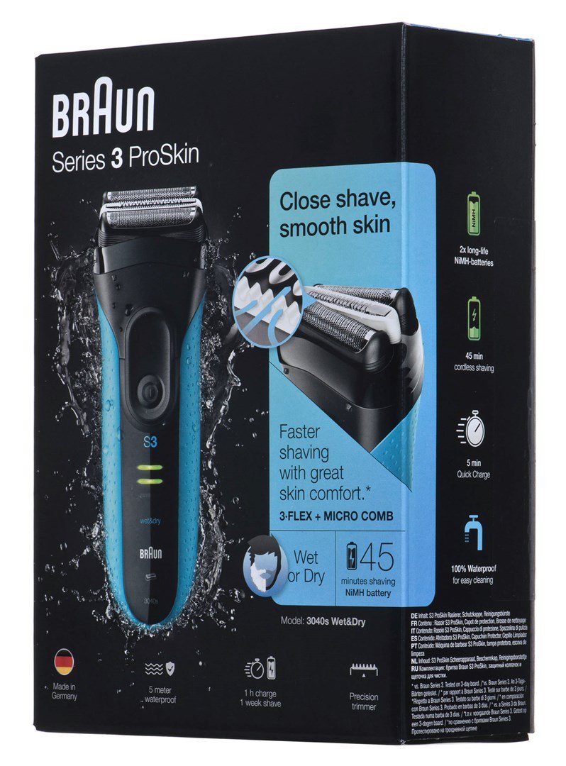 Braun Series 3 3040s Folie shaver Trimmer Sort, Bl #3