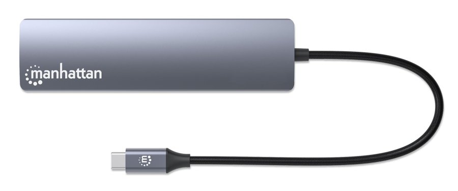 Manhattan 153959 dockingstation Ledningsf�rt USB 3.2 Gen 1 (3.1 Gen 1) Type-C S�lv #4