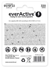 EverActive Ni-MH 6F22 9V 320 mAh Professional Line genopladelige batterier #2