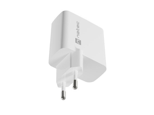 NATEC RIBERA GAN CHARGER 1x USB-A + 1x USB-C 65W HVID #8