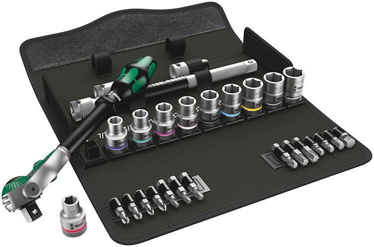 Wera 8100 SC 9 Zyklop Speed- Ratchet Set 1/2  Drive imperial #1