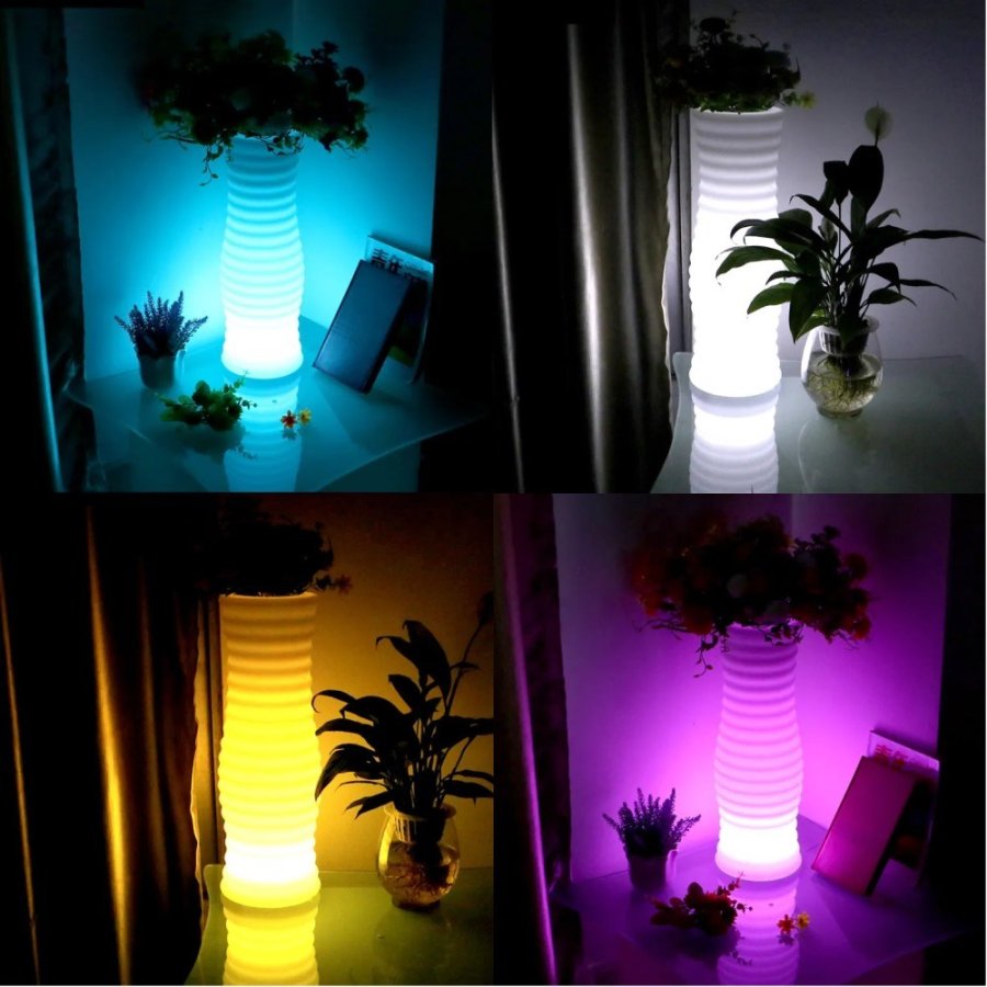 Techly I-LED FLOWERPOT urtepotte Hvid Plast 1 stk #4