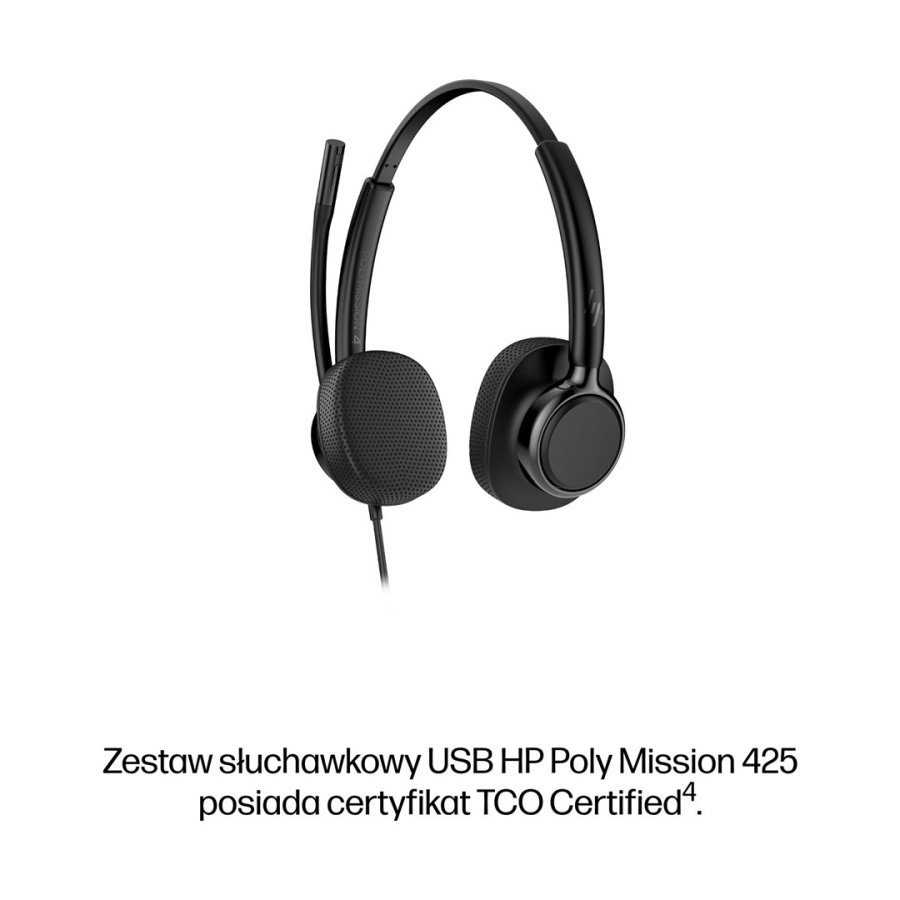HP Poly Mission 425 Stereo USB Wired Headset (Bulk) #4